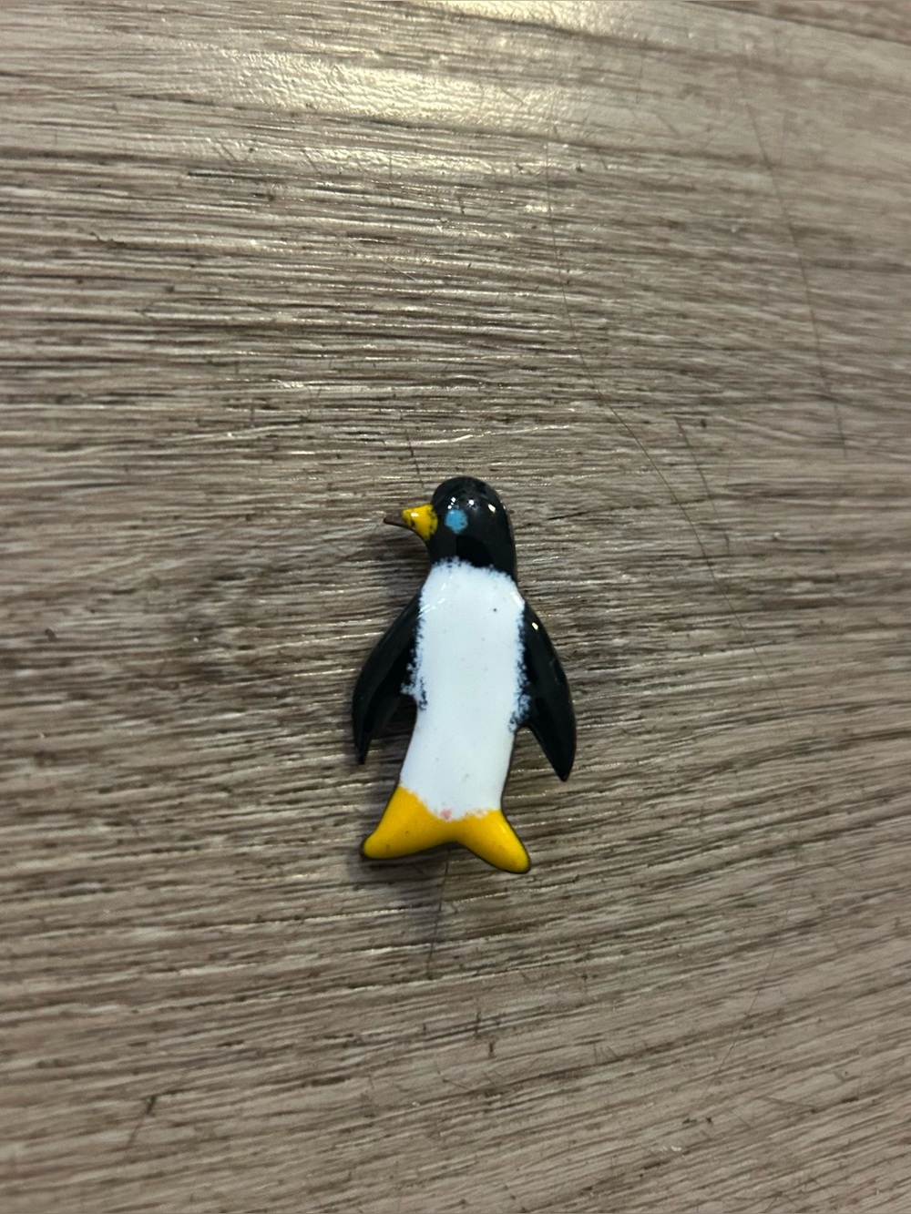 Vintage Ceramic Penguin Brooch Pin